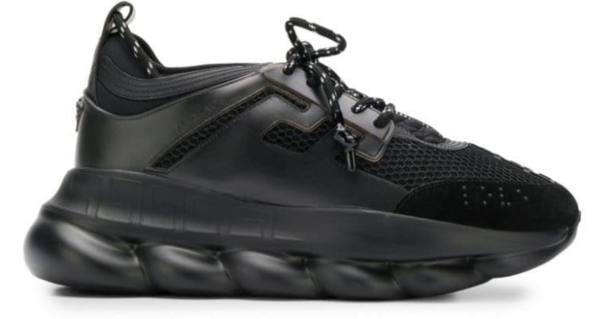 Versace Chain Reaction Sneakers in Black for Men - Lyst