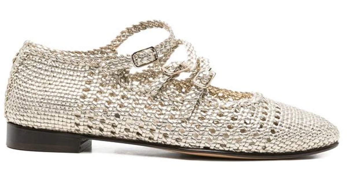 CAREL PARIS Braided Strap Flats In White Lyst carel-paris-braided-strap-flats-in-white-lyst