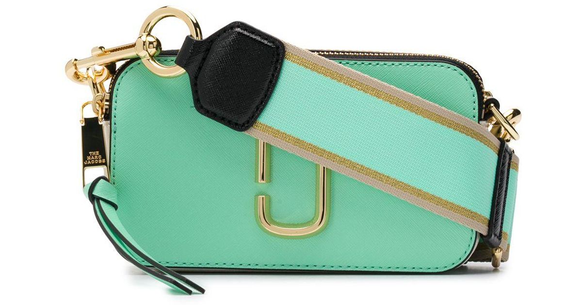 marc jacobs green snapshot bag