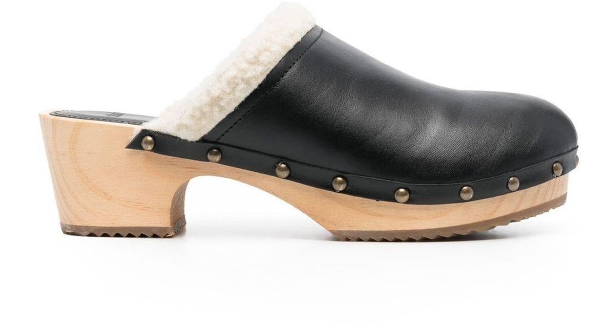 Ba&sh Leather Slip-on Mule Shoes in Black | Lyst Canada