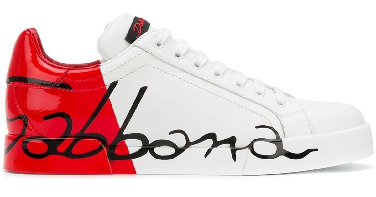 patent calfskin portofino sneakers