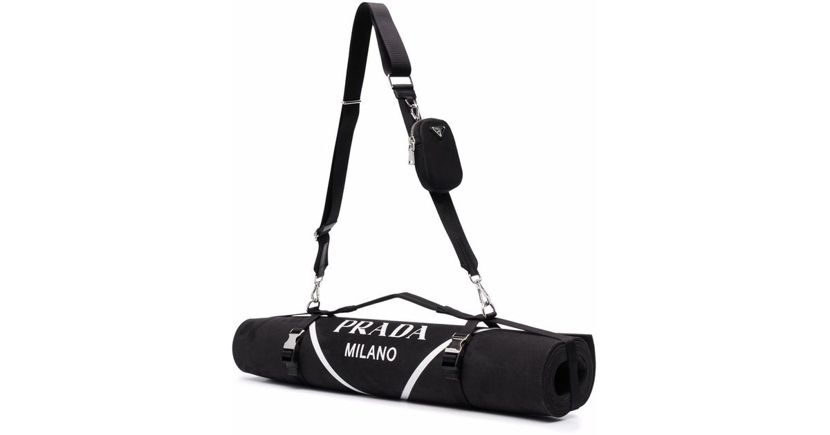 Prada Logo-print Yoga Mat And Bag in Black | Lyst