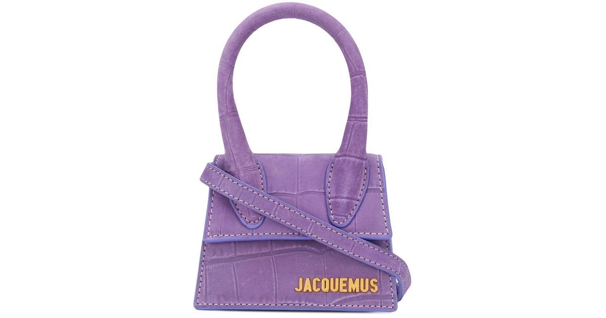 ★JACQUEMUS★ Le Grand Chiquito Tote Bag Purple 213BA0033088 JACQUEMUS Purple 'Le Grand Chiquito' Top Handle Bag Jacquemus