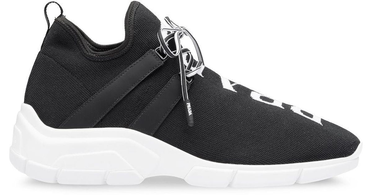 prada stretch knit sneakers