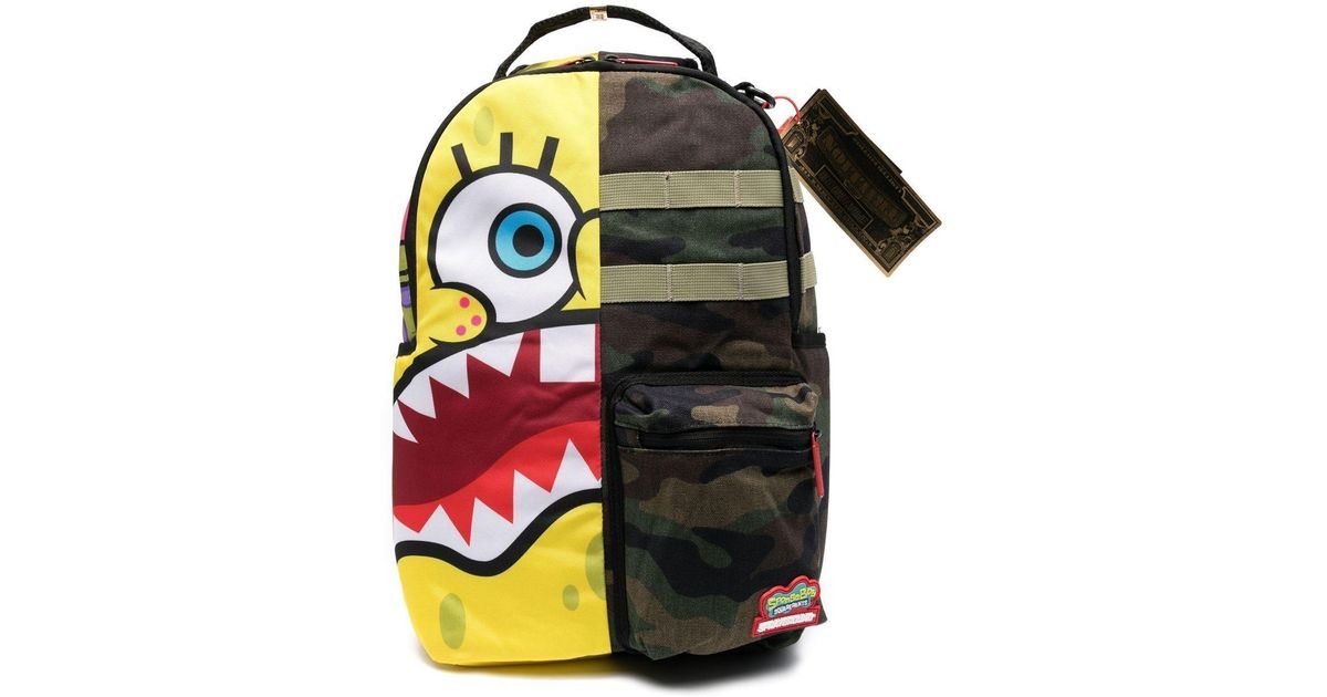 Sprayground Panelled Zipup Backpack for Men Lyst Australia