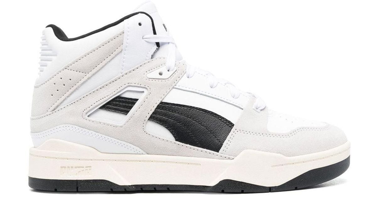 PUMA Leather Slipstream Heritage Hightop Sneakers in White for Men