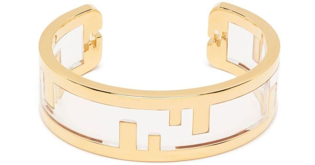 Fendi O'lock Cuff Bracelet in Gold (Metallic) - Lyst