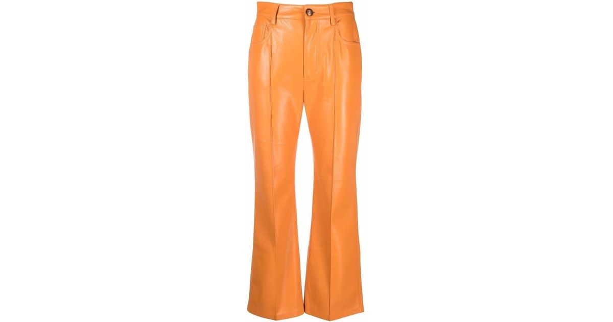 Nanushka Faux-leather Flared Trousers 