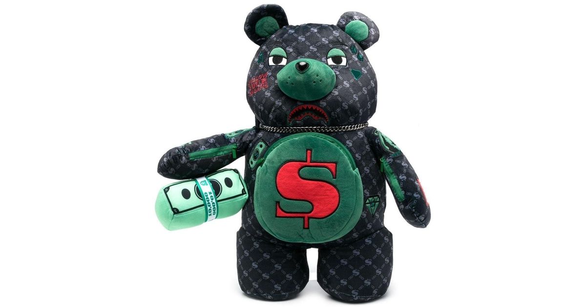 Sprayground Dinero Moneybear Backpack in Black (Green) for Men Lyst