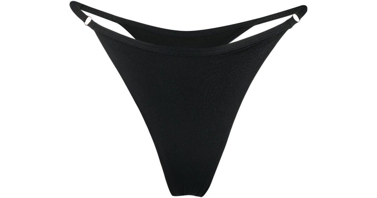 MATINEÉ Highwaisted Thong Bikini Bottom in Black Lyst