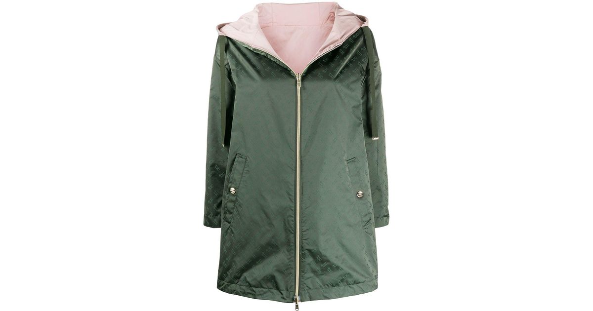 Herno Cotton Reversible Hooded Parka in Green - Lyst