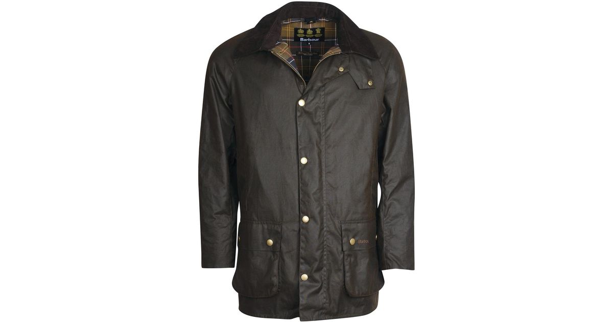 Barbour Beausby Wax Jacket Olive for Men | Lyst
