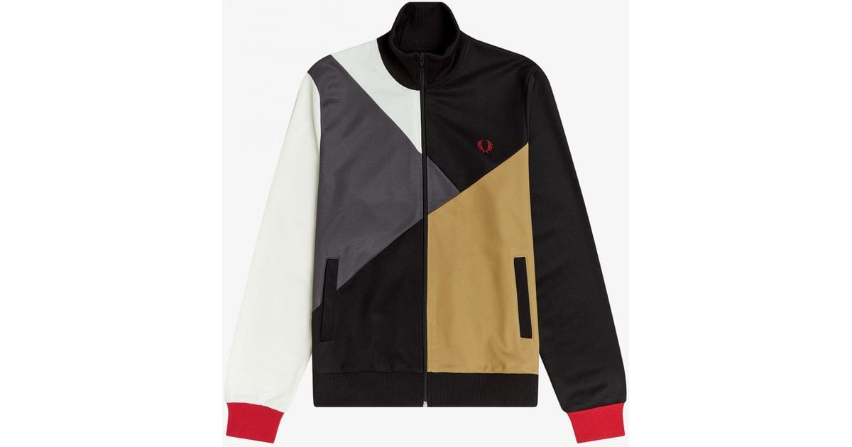 Fred Perry Cotton Colour Block Track Jacket J2529 for Men | Lyst