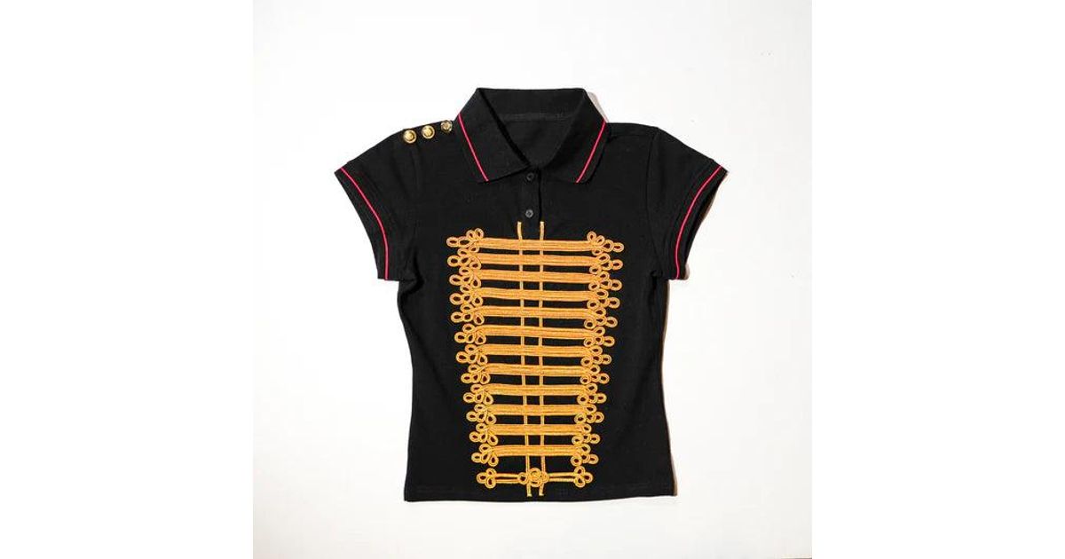 PRAYING Marching Band Polo in Black for Men | Lyst