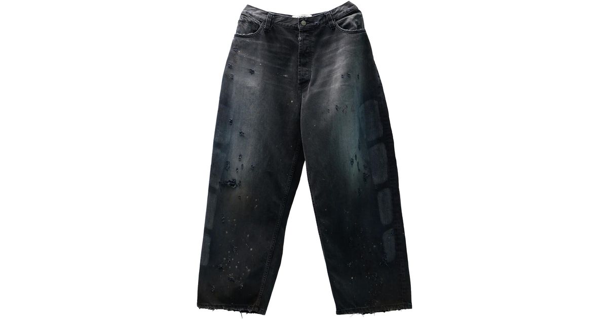 Satoshi Nakamoto Baggy Moto Pant in Gray for Men | Lyst