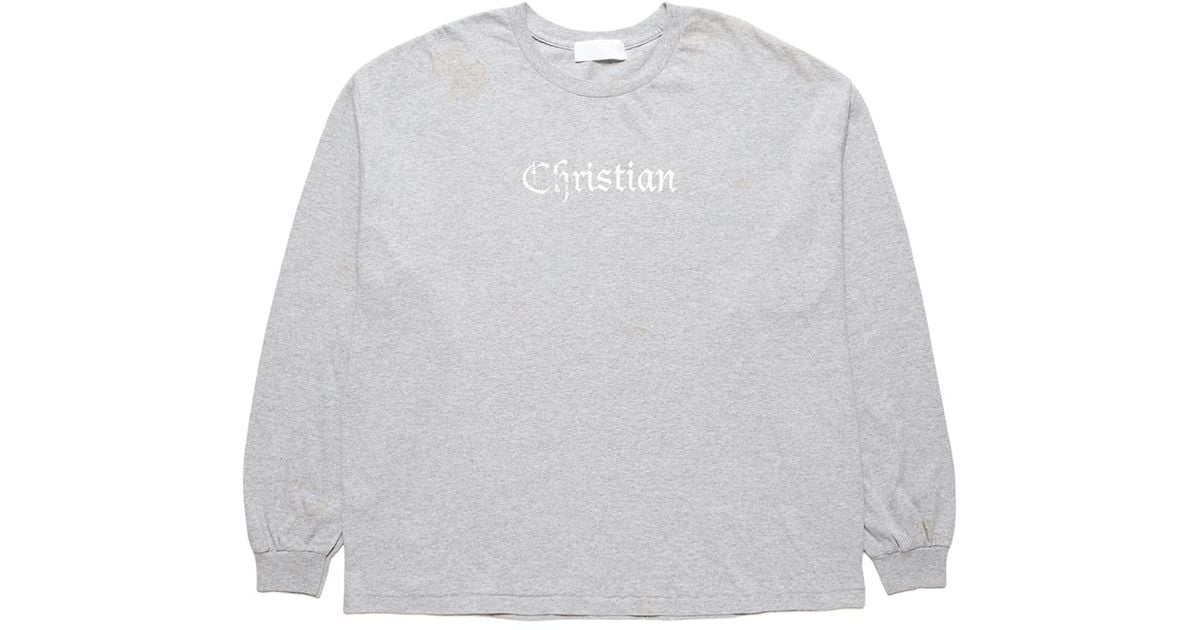 トップス ALEXANDER DIGENOVA Christian long sleeve ALEXANDER DIGENOVA Christian Long Sleeve T-Shirt Heather in White