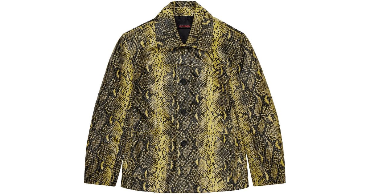 Lu'u Dan Jungle Carpet Python Creep Jacket in Green for Men | Lyst
