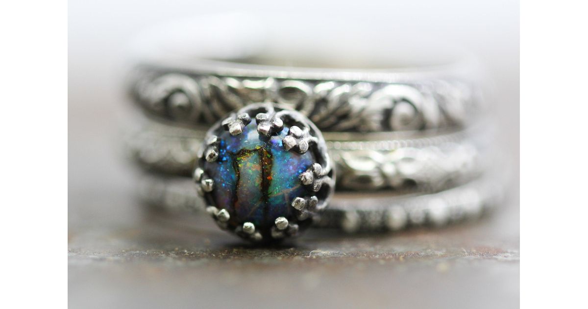 Silver Galaxy Stacking ring