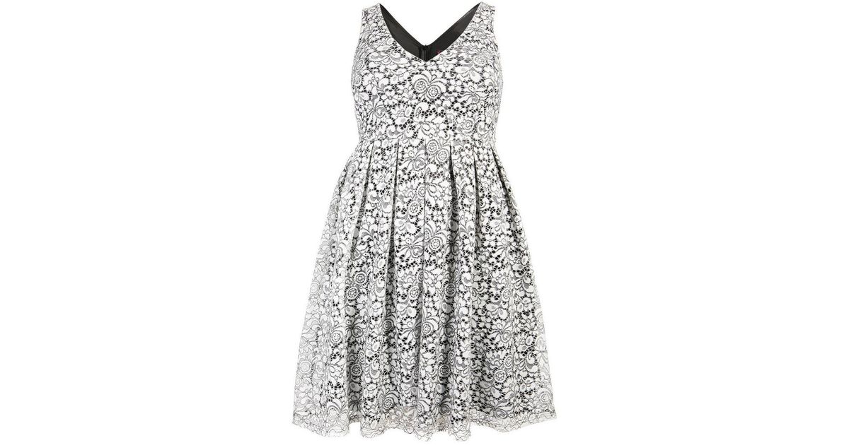 monochrome skater dress
