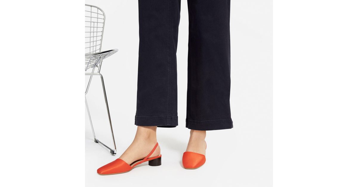 everlane square toe slingback