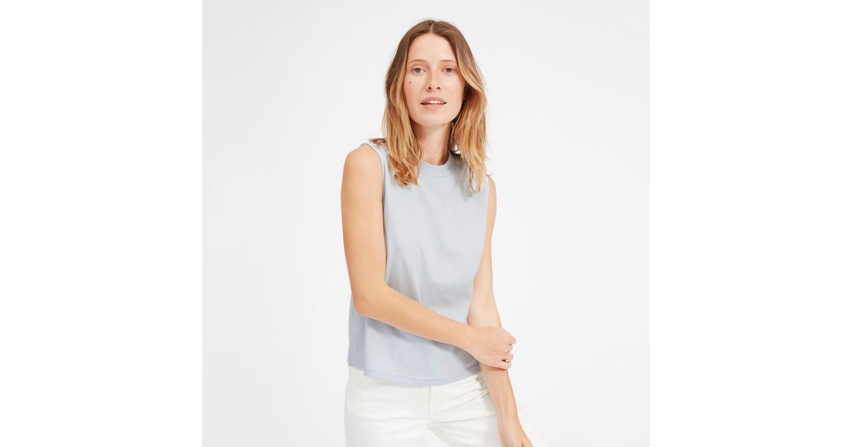mock neck muscle tee