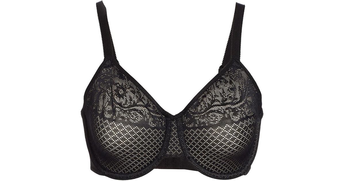 Wacoal Lace Visual Effects Minimizer Bra In Black