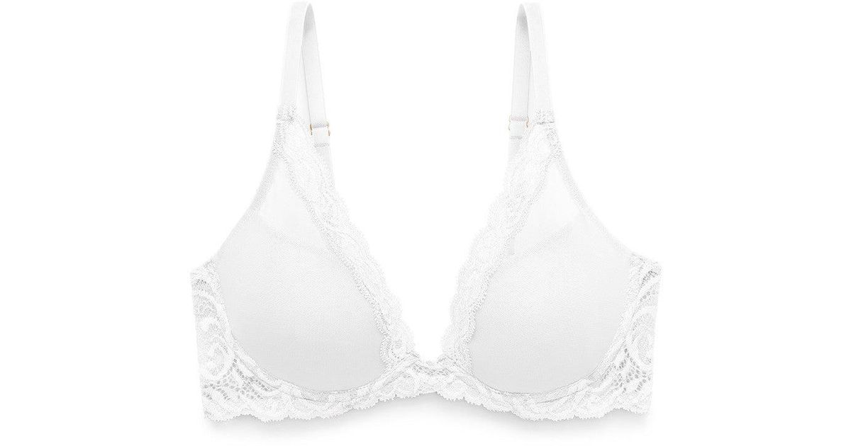 Natori Feathers Bra In White Lyst Natori Feathers Bra In White Lyst