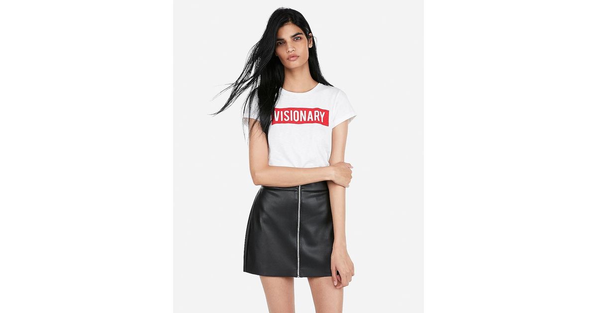 parisian ripped denim skirt