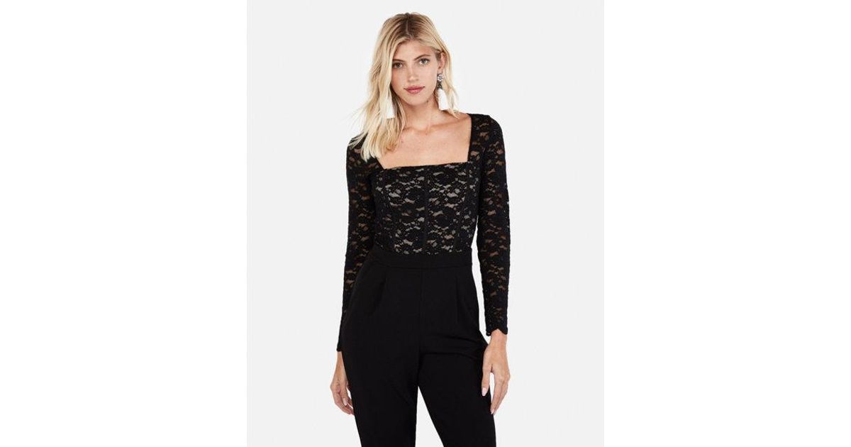 lace bodice jumpsuit express