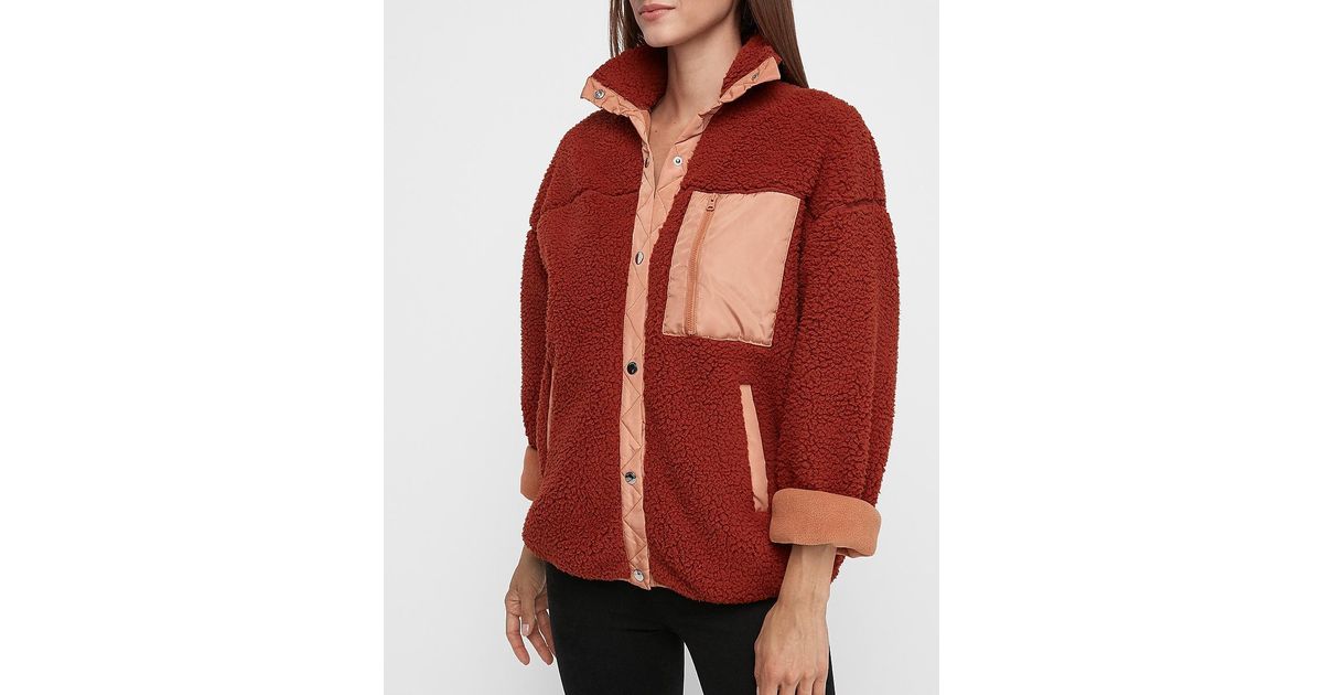 express cozy teddy jacket