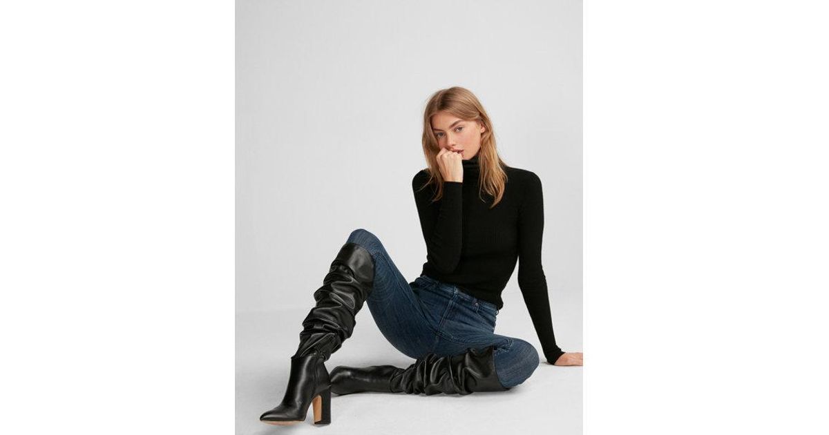 slouch long boots