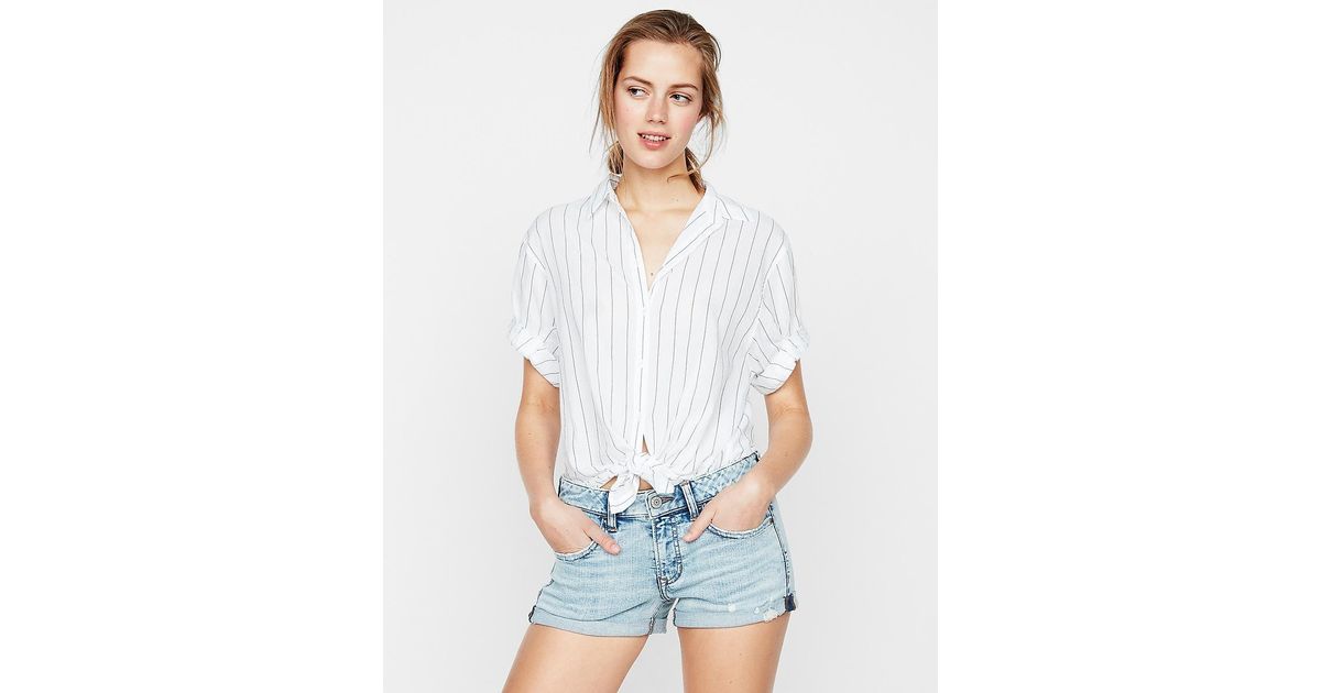 express denim shorts
