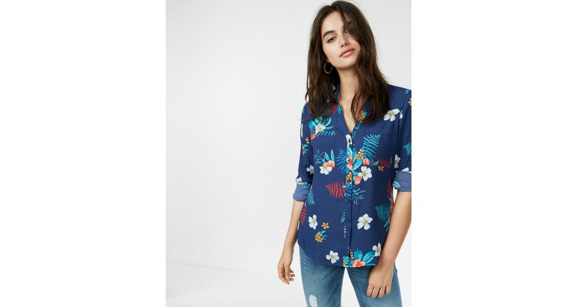 express floral portofino shirt