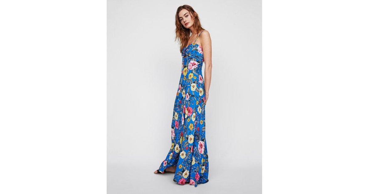 express blue floral maxi dress