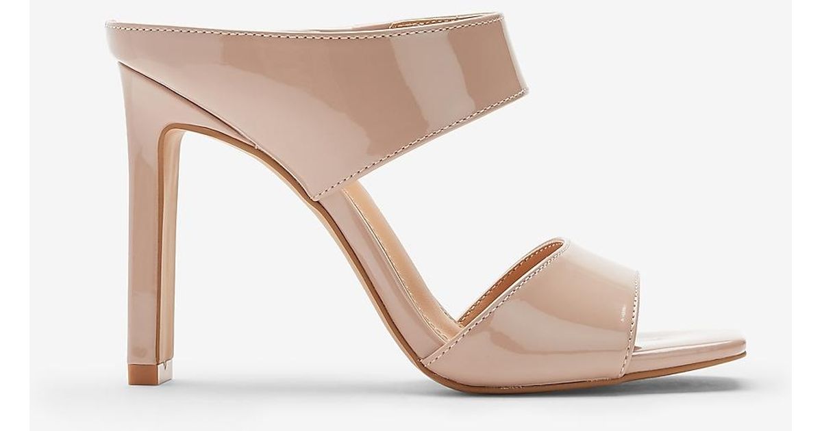 neutral open toe heels