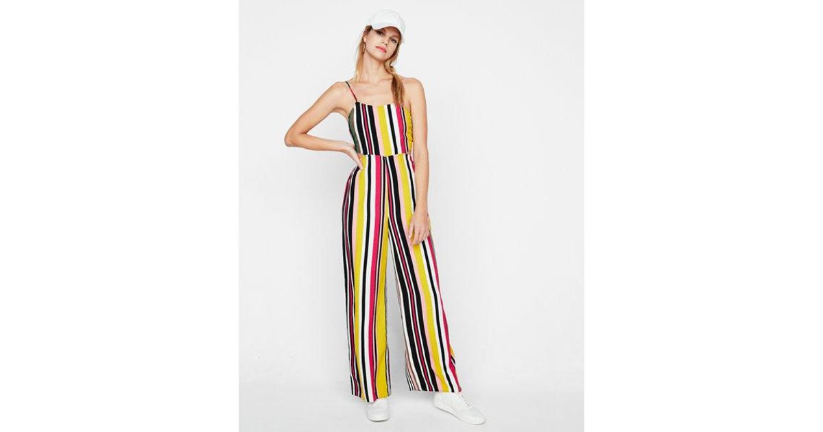 express striped jumpsuit