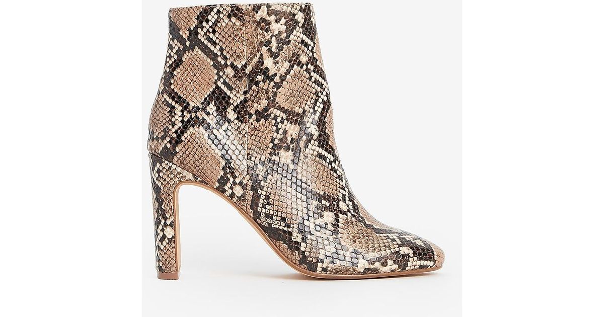 faux snakeskin booties