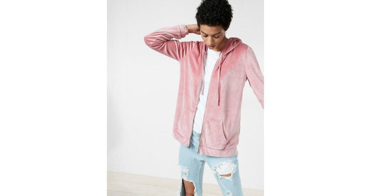 express one eleven velour hoodie