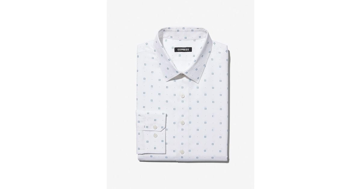 white patterned dress shirt