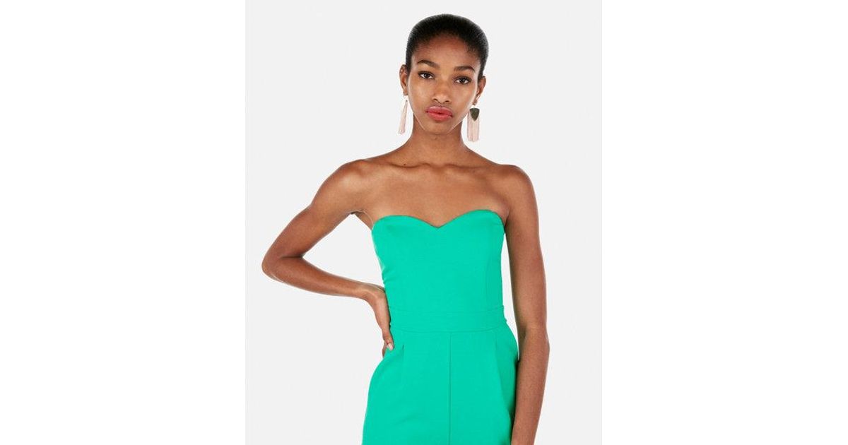 strapless sweetheart neckline jumpsuit express