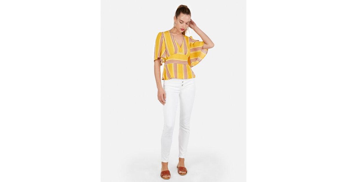 express flutter sleeve top