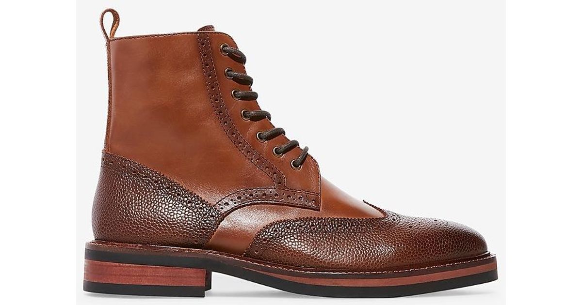 brogue lace up boots