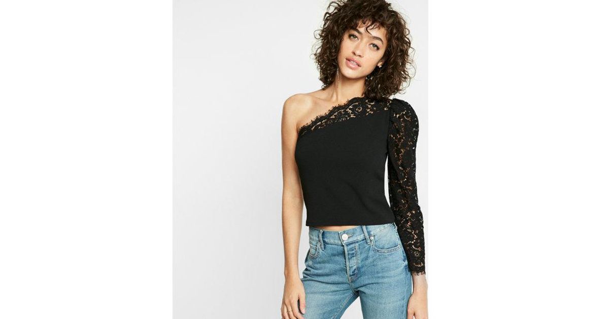 express one shoulder top