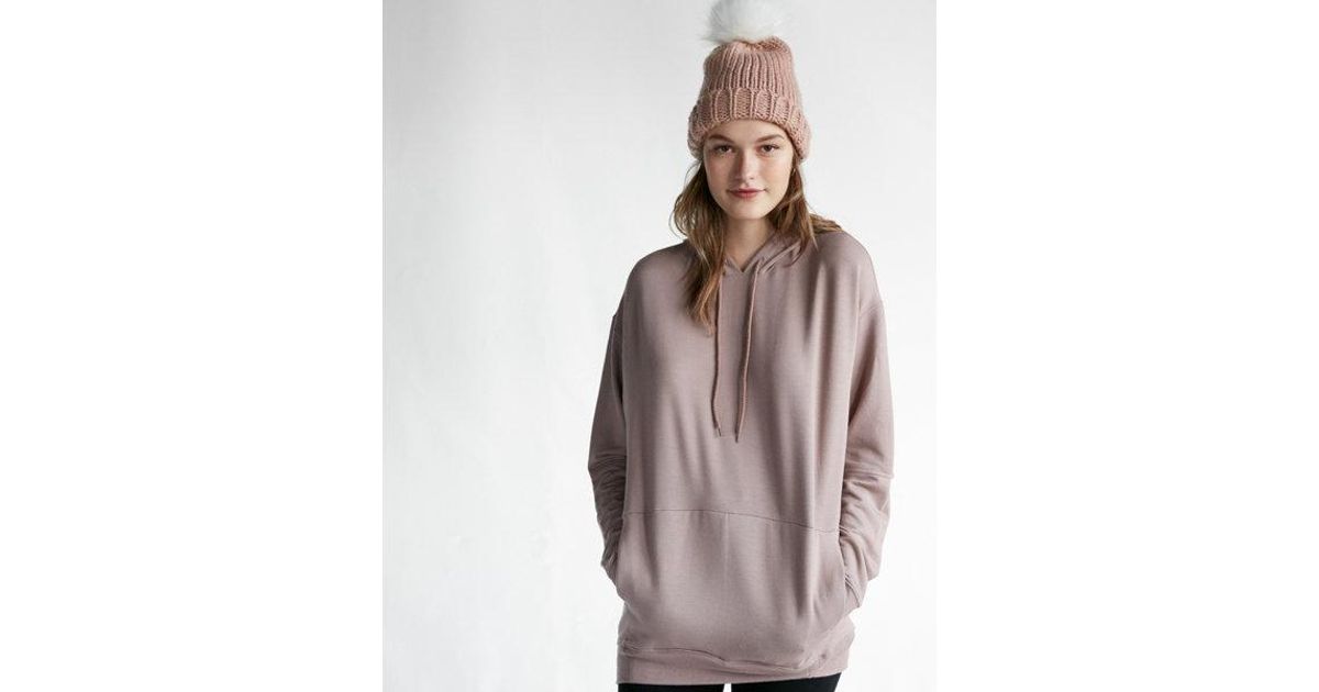 express one eleven oversized velour hoodie