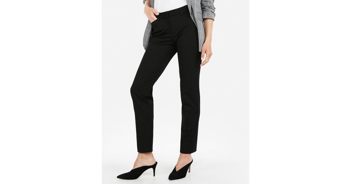 Express Mid Rise Publicist Ankle Pant in Black Lyst