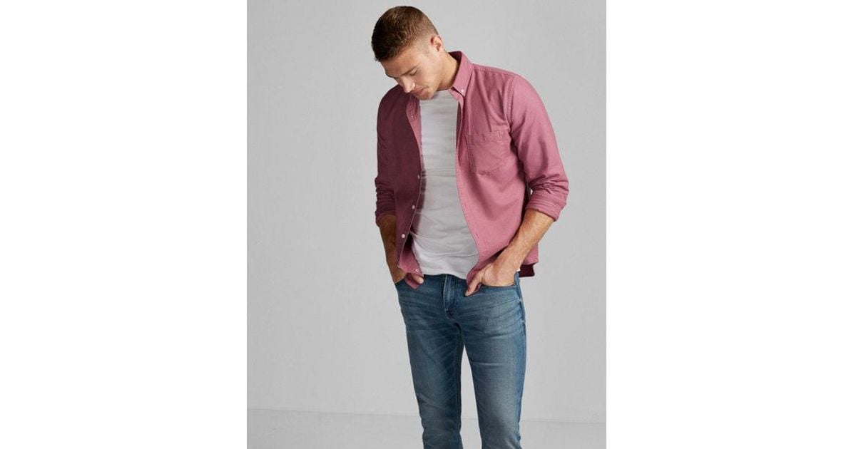 slim soft wash garment dyed oxford shirt