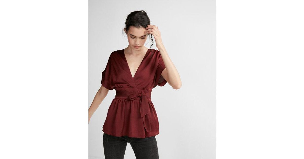 express satin blouse
