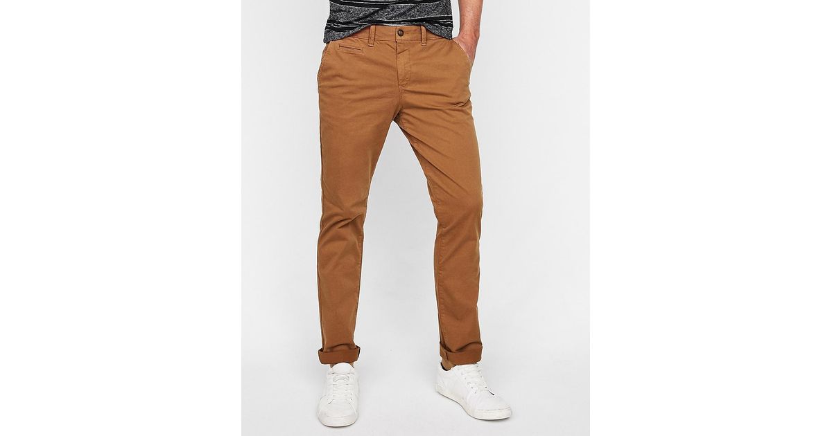 slim garment dyed stretch chino