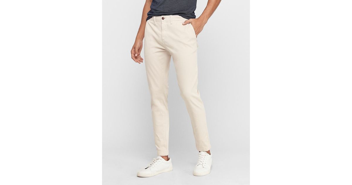 slim garment dyed stretch chino