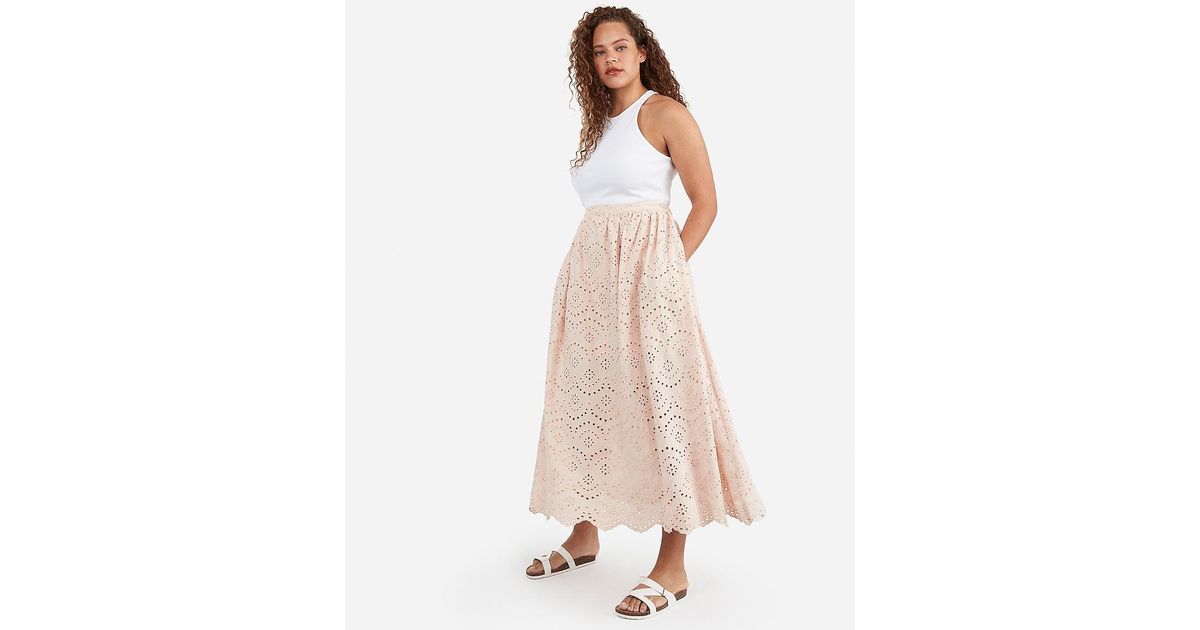 eyelet maxi skirt